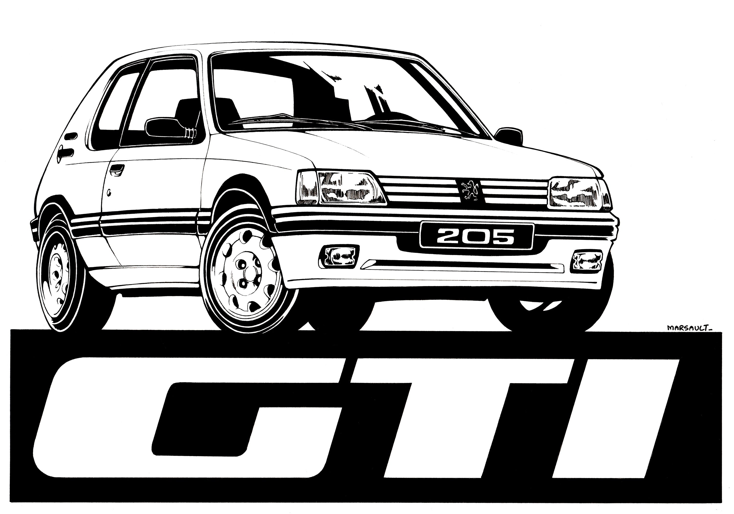 205 GTI N&B