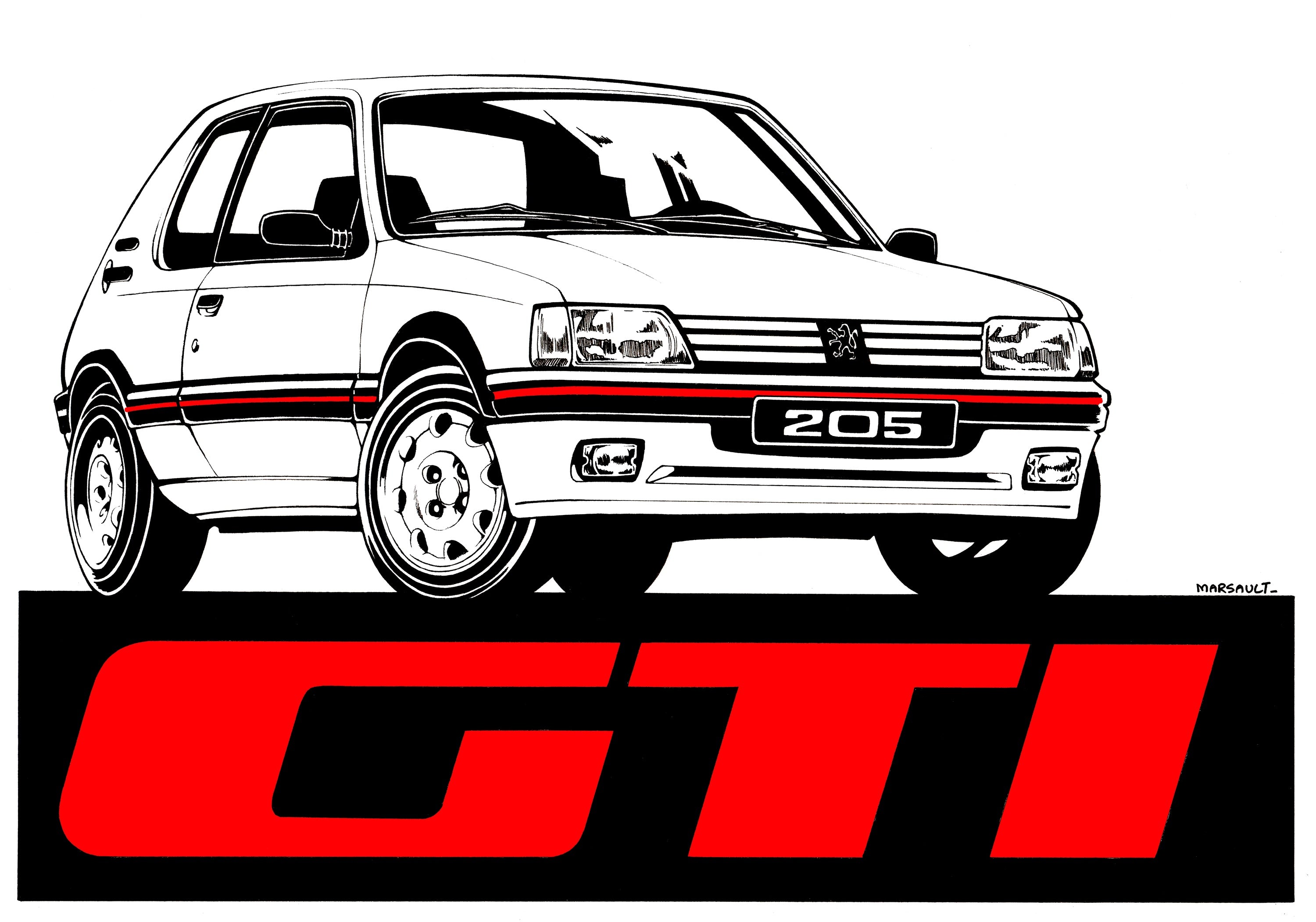 205 GTI ROUGE